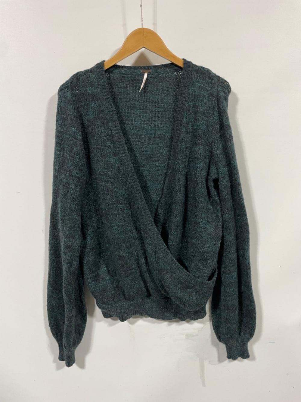 Free people Women’s Deep Teal Wrap Front Sweater